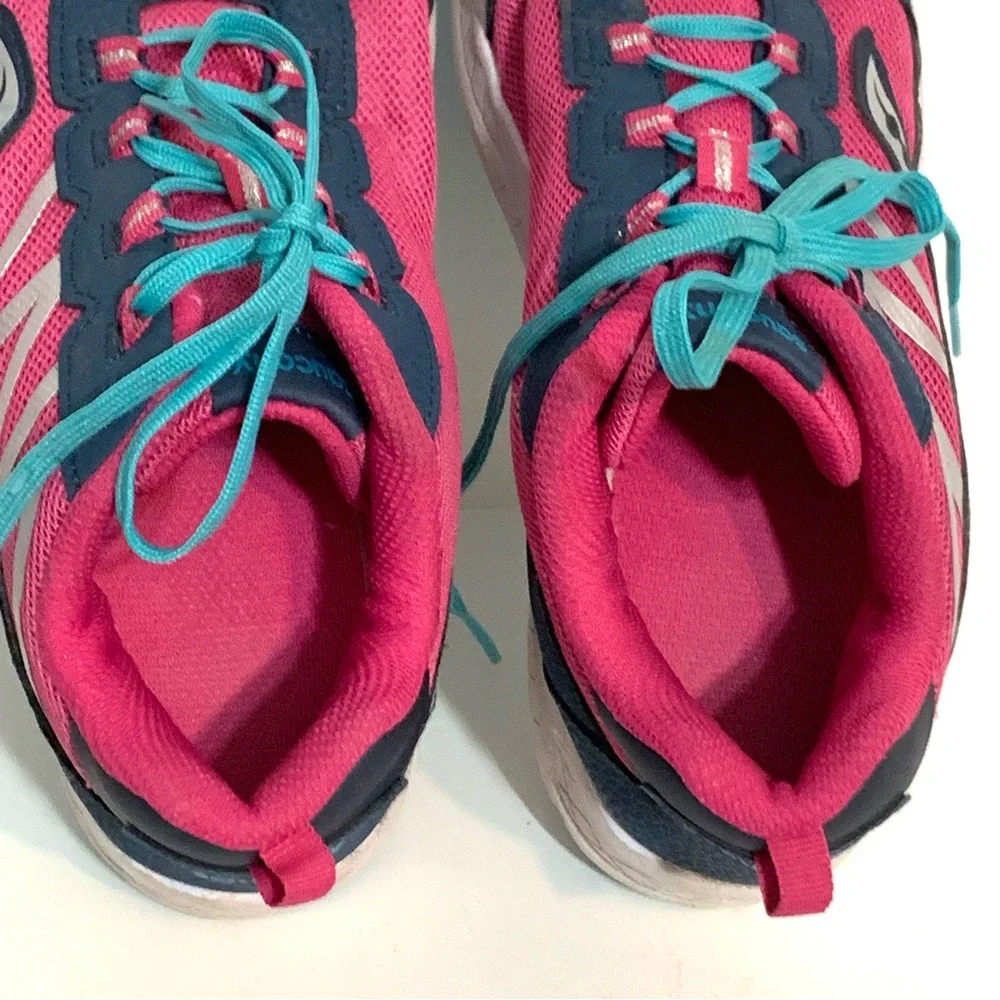 Saucony Dash Navy Pink Youth Shoes Sneakers Size 6 Blue Silver